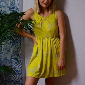 Ann Taylor Loft Yellow Tank Dress Casual Floral